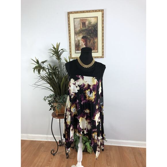 Simply Vera Vera Wang Tops - Simply Vera Women Blouse M Sleeveless Y2K Coastal Beach Boho Asymmetrical Hem